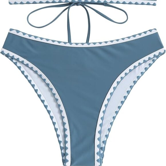 Blue Bandeau bikini. - Picture 4 of 5